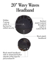 20″ Wavy Waves Headband Wig