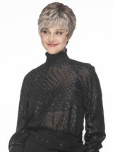 52/38/49/R8 3 tones of Grey Blended with Dark Brown roots