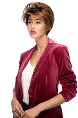 33-32-R4 Dark Auburn Blended With Dark Brown And Dark Roots