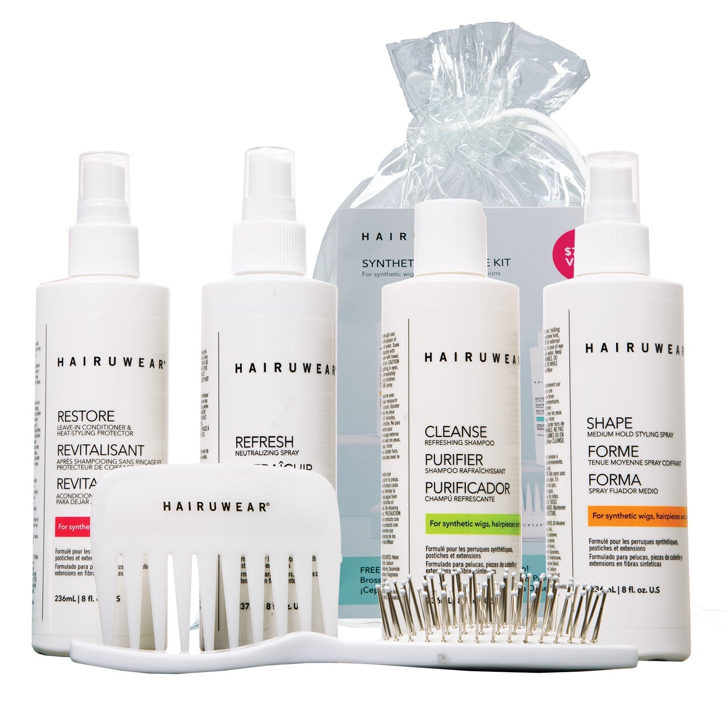 Hair Protection Kit Synthetic Hair Care Kit by HairUWear – CHIQUEL Canada