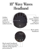 18″ Wavy Waves Headband Wig