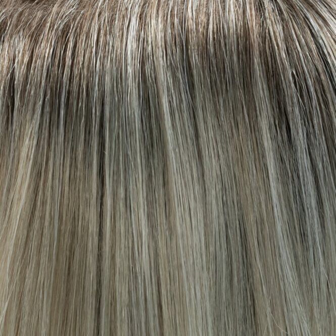 satin blond rooted