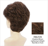 r6lf29 chestnut brown bright red mix at front
