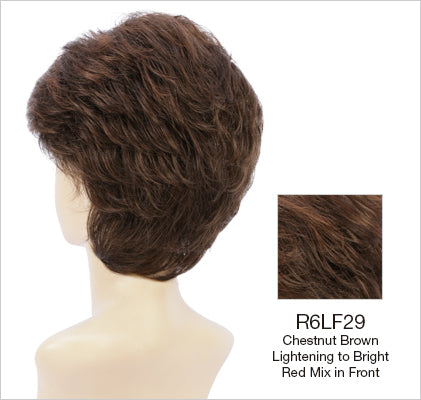 r6lf29 chestnut brown bright red mix at front