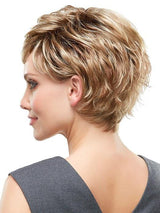 14/26S10 Light Gold Blonde & Medium Red-Gold Blonde Blend, Shaded w/Light Brown at the Roots
