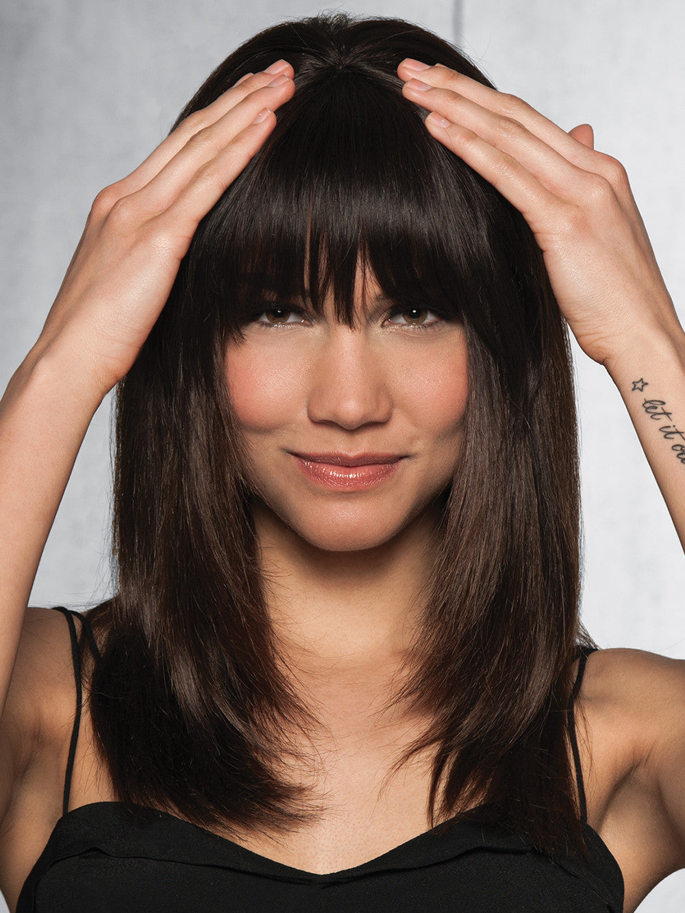 Clip In Human Hair Fringe by HairDo – CHIQUEL Canada